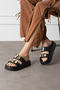 Women's Stylish Figured Buckle Detailed High Sole Eva Comfortable Slippers - 2