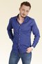 Navy Blue Dot Printed Men's Shirt with Gift Box - 5