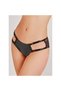 748 Leather Zigzag Lace Panties - Black