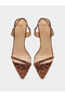 Leopard Print Slingback Stiletto Heel Sandals - 5