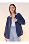 Contrast Hoodie Front Zip Jacket - 2