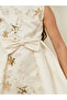 All Over Star Embellished Bow Front Layered Detail Dress - 3