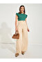 Solid Round Neck Frill Sleeve Bodysuit - 3