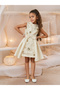 All Over Star Embellished Bow Front Layered Detail Dress - 7