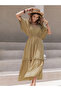 Tassel Detail V Neck A-Line Midi Dress - 3