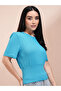 Ribbed Round Neck Fitted Waist Top - 6