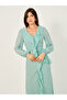Dobby Ruffle Detail A-Line Maxi Dress - 4