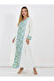 Embroidered Panel Round Neck Jalabiya