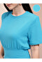 Ribbed Round Neck Fitted Waist Top - 5