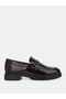 Metal Horse Buckle Detail Chunky Loafers - 7