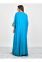 Embroidered Batwing Sleeve Jalabiya with V Neck - 6