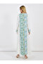 Embroidered Panel Round Neck Jalabiya - 4