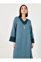 Contrast Cuff Jalabiya with Tassel Detail - 5