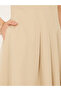 Solid Sleeveless A-Line Midi Dress - 4