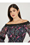 Paisley Print Off Shoulder Asymmetric Hem Midi Dress - 5