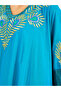 Embroidered Batwing Sleeve Jalabiya with V Neck - 5