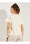 Striped Woven Back Round Neck Top - 5