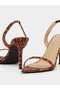 Leopard Print Slingback Stiletto Heel Sandals - 3
