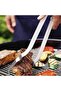 BBQ Tong, Stainless Steel, Long Tongs for Kitchen, Cooking, Grill, Baking, Outdoor Use - 3