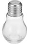 Bulb Shape Glass Salt & Pepper With Metal Lid Set - 2 Pieces - 2