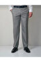 Men's Belted School Quality Buttoned Pipe Leg Zippered Classic Fabric Trousers - 4