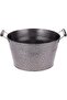 Metal Flower Pot 27Cm X 27Cm X 16Cm Silver