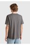 Men's Anthracite V-Neck Slub T-Shirt - 3