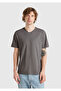 Men's Anthracite V-Neck Slub T-Shirt