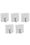 5Pcs Self Adhesive Clear Hanger Metal Hooked Hanger