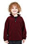 Boy's Fleece Stand Collar Half Zipper Plain Sweatshirt Cardigan Jacket