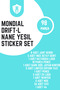 Mint Green 98 Pieces Premium Mint Series Sticker Set for Mondial Drift-L (98 Pieces) - 2