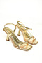 Gold Thin Strap Women's Heeled Shoes P518870309 - 7