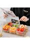 6-Piece Serving Tray & Bowl Set – Dish Rack for Appetizers, Snacks & Candy with Metal Stand - 2