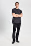 Men's Black Round Neck T-Shirt - 3