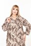 Women's Long Sleeve Plus Size Woven Summer Long Sleeve Dress - 3