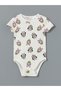 Lcw Baby Ecru Baby Girl Snap Fastener Bodysuit and Shorts 2-Piece Set - 2