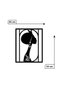 Black Wooden African Woman Wall Decor 40X50Cm Mdf Painting for Salon Living Bedroom Office - 3