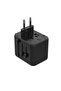 Dual Usb-A Universal Travel Adapter 2.4A - Black - 8