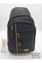 Seventen Unisex Black Yellow Cross Shoulder Bag 3413