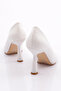 3700 Women's Pointed Toe Heeled Shoes White - 3