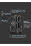 4In1 Station 10000Mah Pd 100W Qc Wireless Power Bank - Black - 4