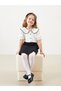 Baby Collar Girl's Shirt and Shorts Skirt 2-Piece