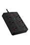 6 Ac 2 Usb-A 24W & 4 Usb-C Pd 36W Multi-Port Super Hub 3M 3000W Uk - Black - 6