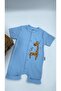 Bebe Kids Giraffe Pattern Short Sleeve Shorts Jumpsuit (Zibin) 100% Cotton - 2