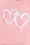 Premium Pink Heart Printed Bottom Top Baby Set 23437 - 3