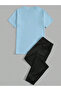 Alviora Oversize Eagle Printed Unisex Pantalon T-Shirt Set - 2