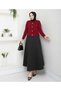 Women's Heart Buttoned Knitwear Cardigan Skirt Set