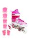 Roller Skates Adjustable 2+1 Lighted Metal Body Training Skate with Bag + Knee Pad Gift - 2