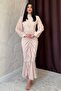 Chiffon Draeli Slit Stand Collar Dress