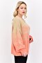 Women Crew Neck Knit Sweater, Coral - 2